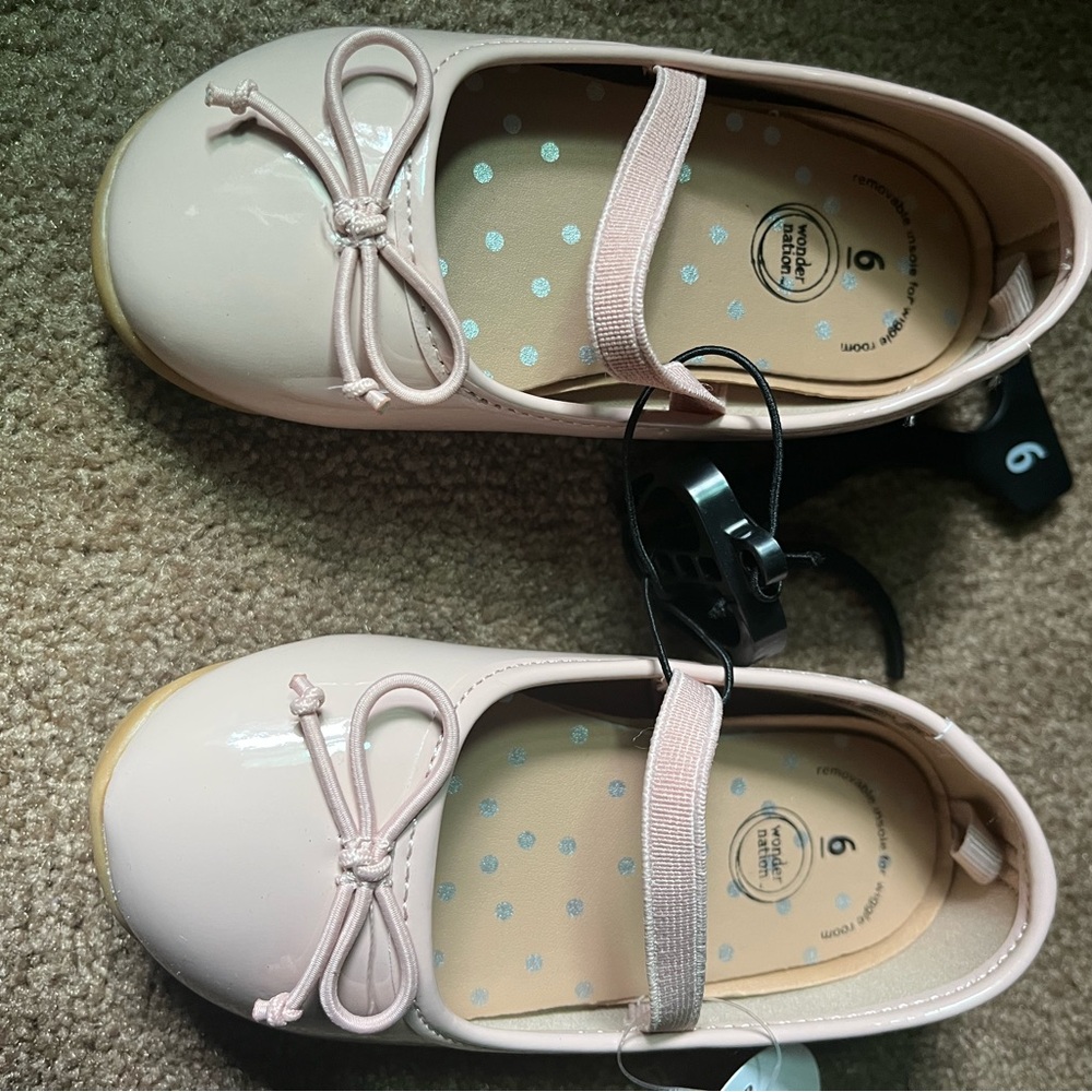 Wonder Nation Pink Mary Jane Dress Shoes Sz 6